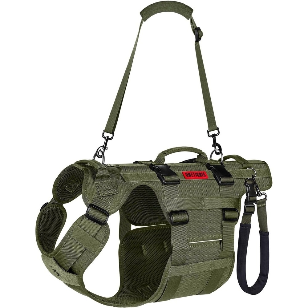 OneTigris Invictus Dog Lift Harness Hip Support Brace Full Body Handle Green Med